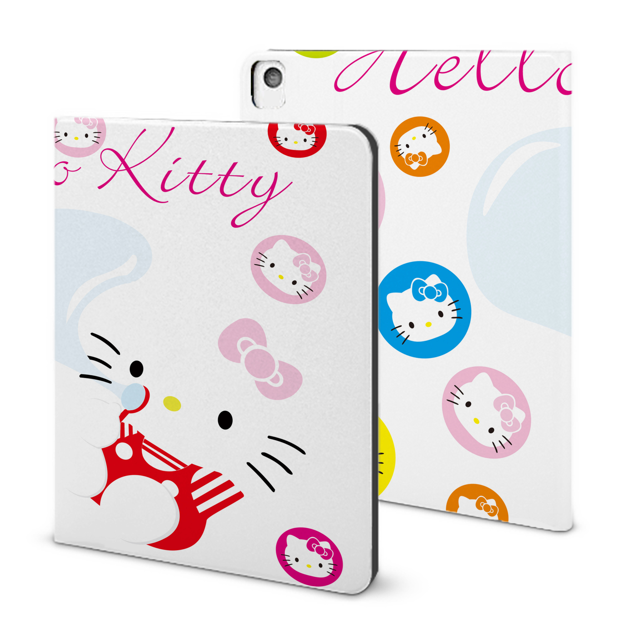 （画像用） Hello Kitty ハローキティ IPadケース ペンホルダー付き ブックスタイルデザイン